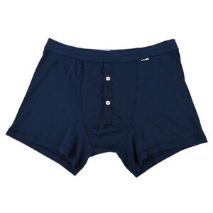 SCHIESSER Indigo KARL HEINZ Fine Rib Mako Cotton Boxer Brief Underwear XXL NWT